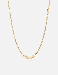 Type Chain Necklace, Gold Vermeil 39 Type Chain Necklace, Gold Vermeil -Online Fashion Accessories 103 0524 color 5letterpolishedgold 02