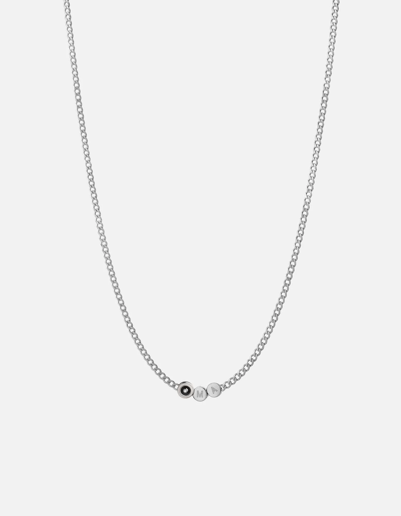 Opus Sapphire Type Chain Necklace, Sterling Silver/Black 9 Opus Sapphire Type Chain Necklace, Sterling Silver/Black - Image 7