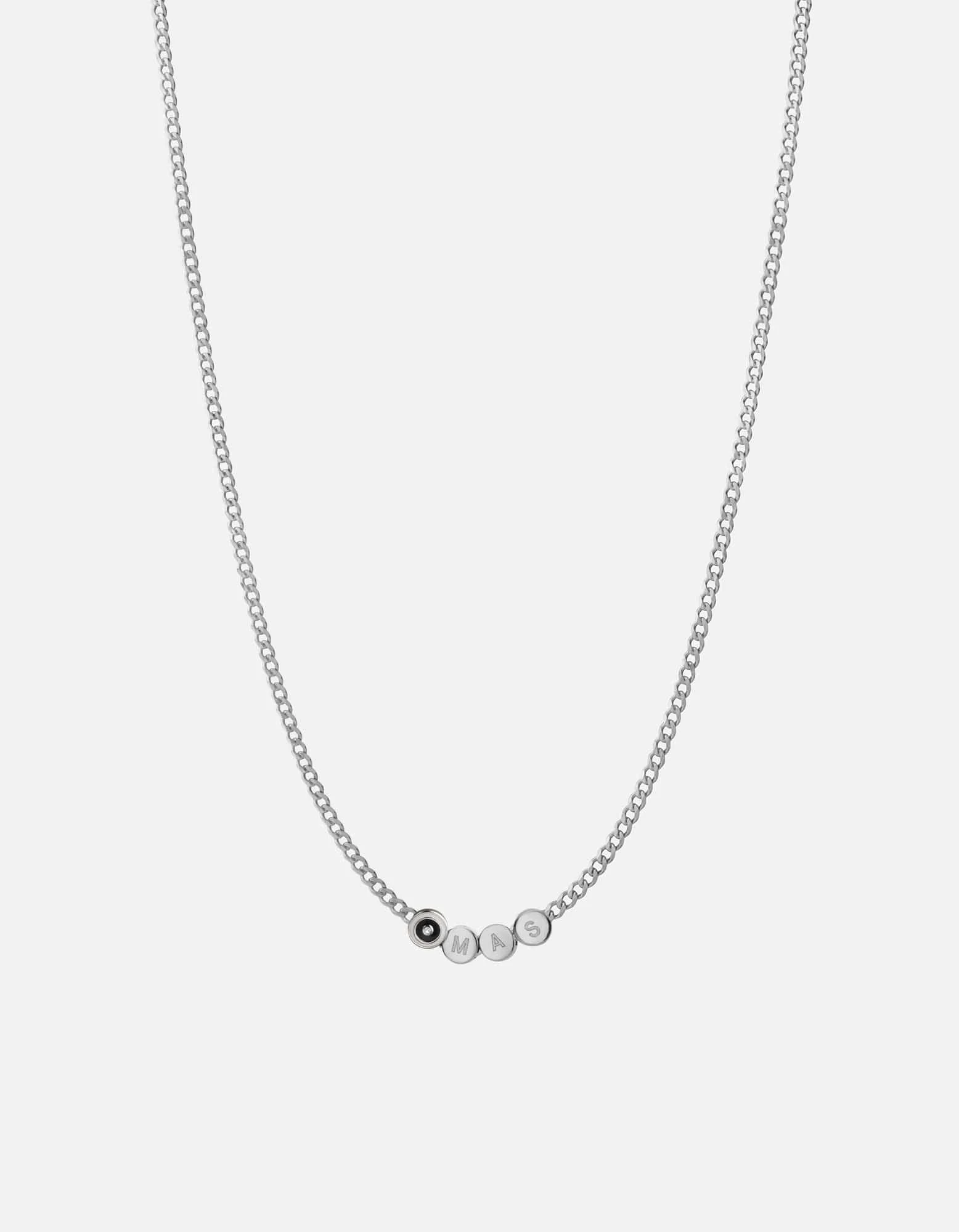 Opus Sapphire Type Chain Necklace, Sterling Silver/Black 12 Opus Sapphire Type Chain Necklace, Sterling Silver/Black - Image 10