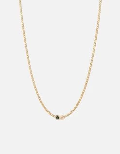 Opus Chalcedony Type Chain Necklace, Gold Vermeil/Green -Online Fashion Accessories 103 0531 color 1lettergreen 01