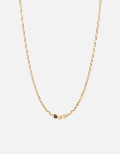 Opus Chalcedony Type Chain Necklace, Gold Vermeil/Green -Online Fashion Accessories 103 0531 color 2lettersgreen 01