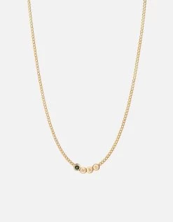Opus Chalcedony Type Chain Necklace, Gold Vermeil/Green -Online Fashion Accessories 103 0531 color 3lettersgreen 01