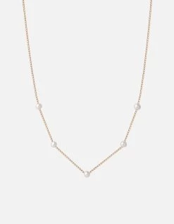 Tiana Pearl Necklace, 14k Gold