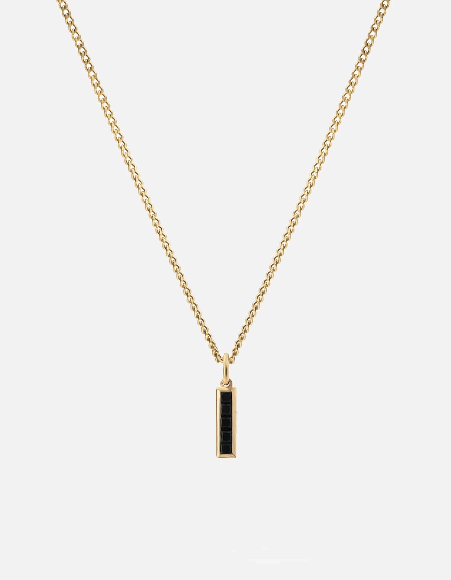 Slim Totem Onyx Necklace, Gold Vermeil 3 Slim Totem Onyx Necklace, Gold Vermeil