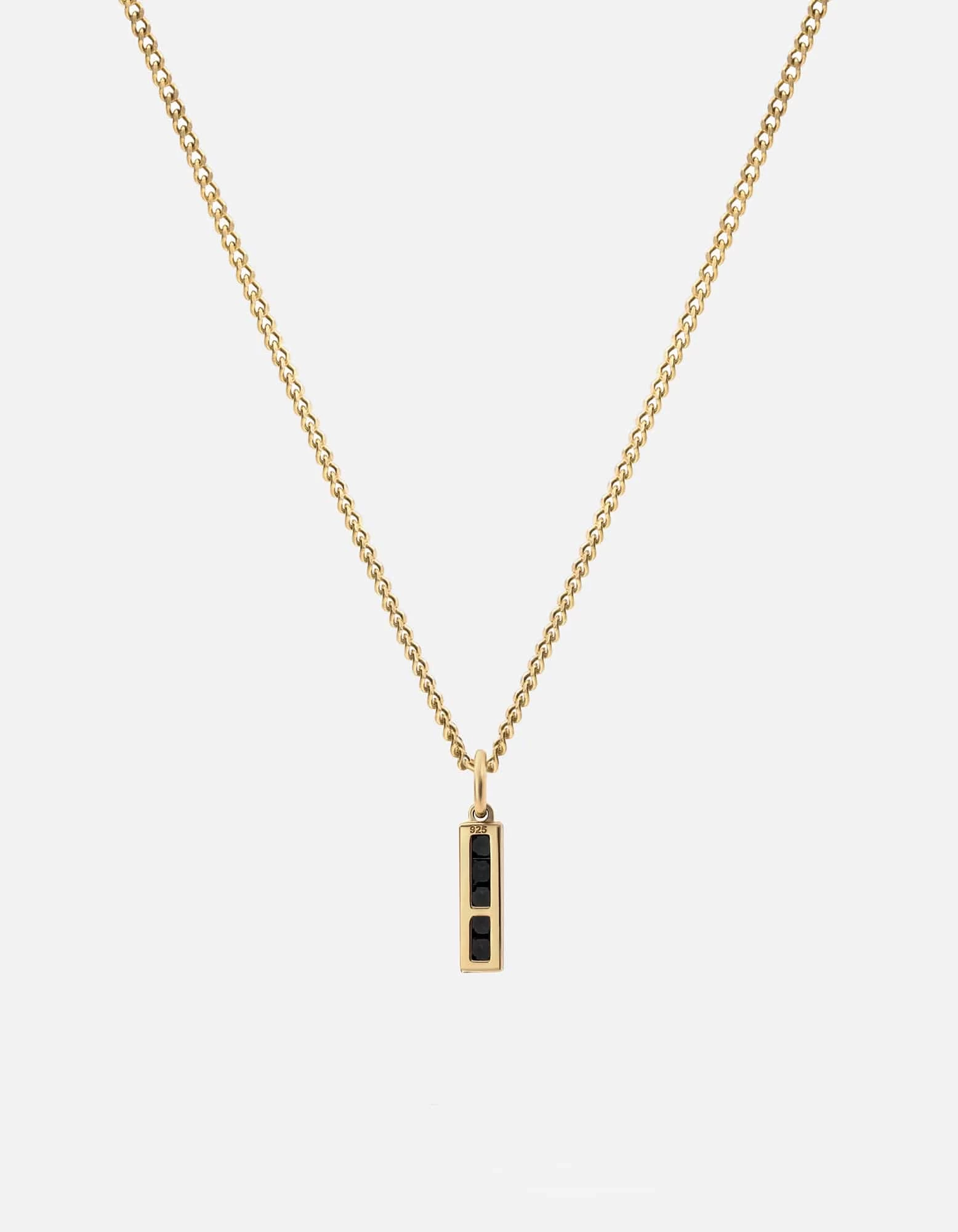 Slim Totem Onyx Necklace, Gold Vermeil 4 Slim Totem Onyx Necklace, Gold Vermeil - Image 2