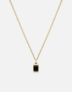 Valor Onyx Necklace, Gold Vermeil