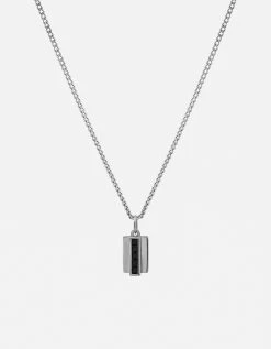 Vertigo Onyx Necklace, Sterling Silver