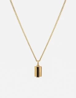 Vertigo Onyx Necklace, Gold Vermeil