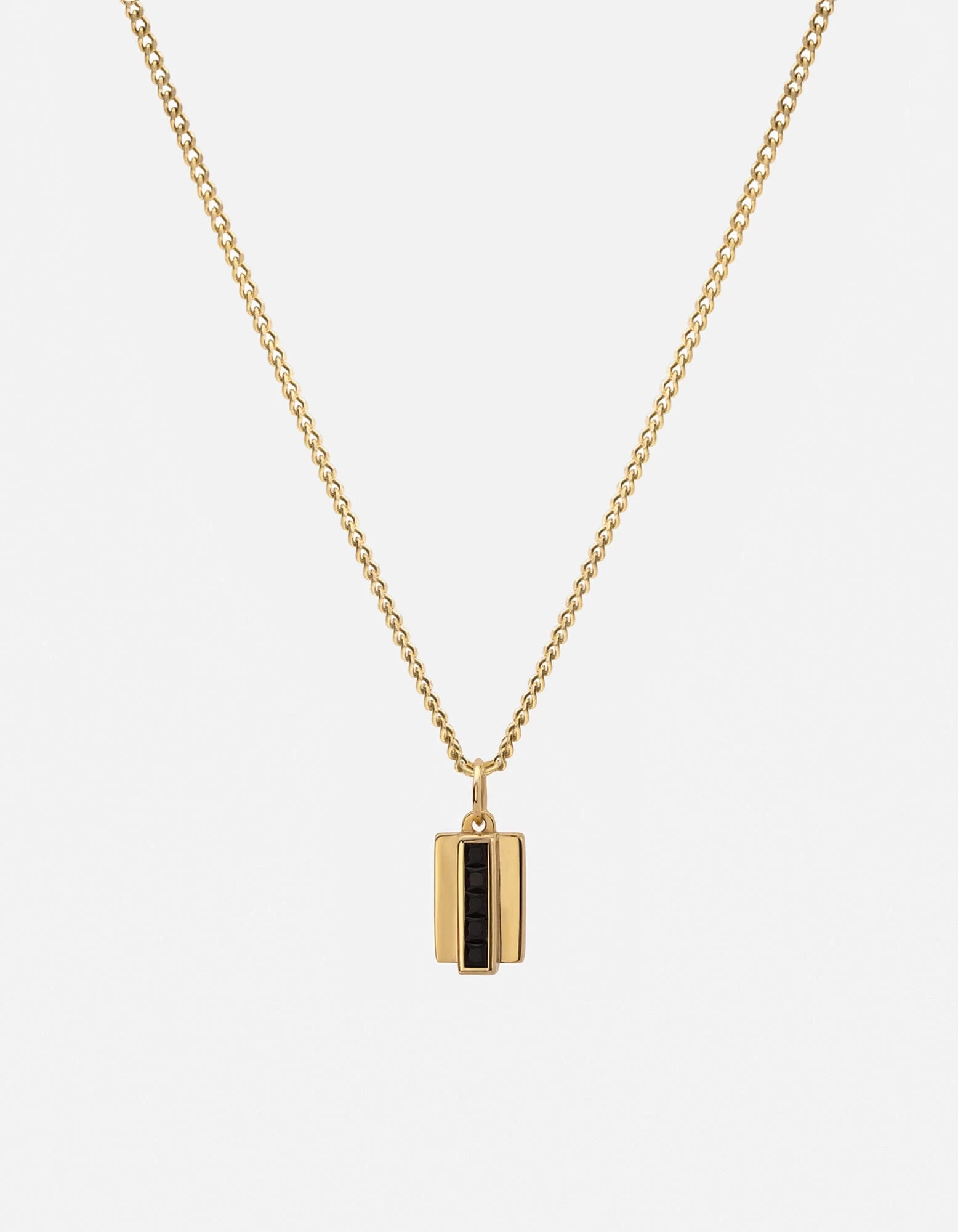 Vertigo Onyx Necklace, Gold Vermeil 3 Vertigo Onyx Necklace, Gold Vermeil