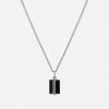 Paolo Onyx Necklace, Sterling Silver -Online Fashion Accessories 103 0572 color black 01