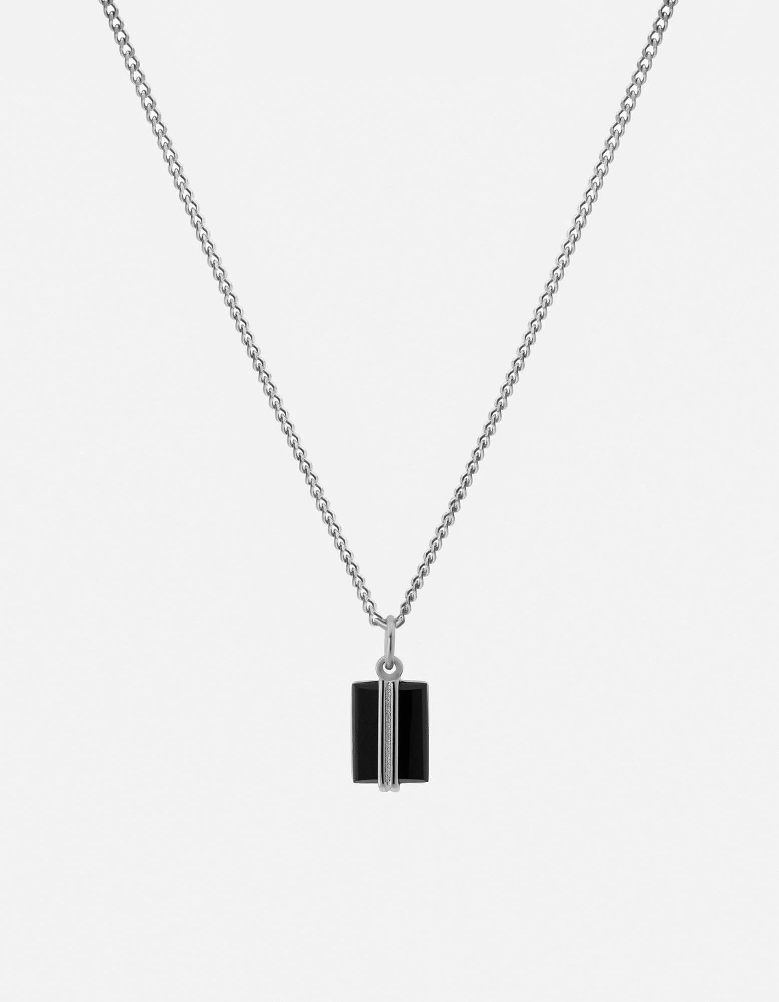Paolo Onyx Necklace, Sterling Silver 3 Paolo Onyx Necklace, Sterling Silver