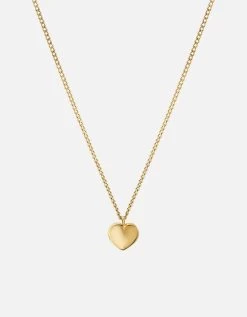 Carino Heart Necklace, Gold Vermeil
