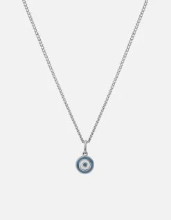 Ojos Necklace, Sterling Silver/Linen 26 Ojos Necklace, Sterling Silver/Linen -Online Fashion Accessories 103 0609 color skyblue 01 db4990ab edcd 4794 b451 472acb3d2464