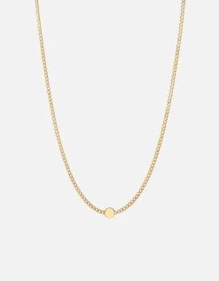 Opus Sapphire Type Chain Necklace, Gold Vermeil/Blue 18 Opus Sapphire Type Chain Necklace, Gold Vermeil/Blue -Online Fashion Accessories 103 0611 color 1letterblue 06