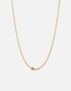 Opus Sapphire Type Chain Necklace, Gold Vermeil/Blue 24 Opus Sapphire Type Chain Necklace, Gold Vermeil/Blue -Online Fashion Accessories 103 0611 color 2lettersblue 03