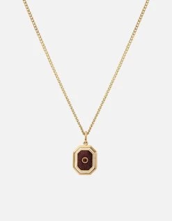 Umbra Garnet Necklace, Gold Vermeil/Red