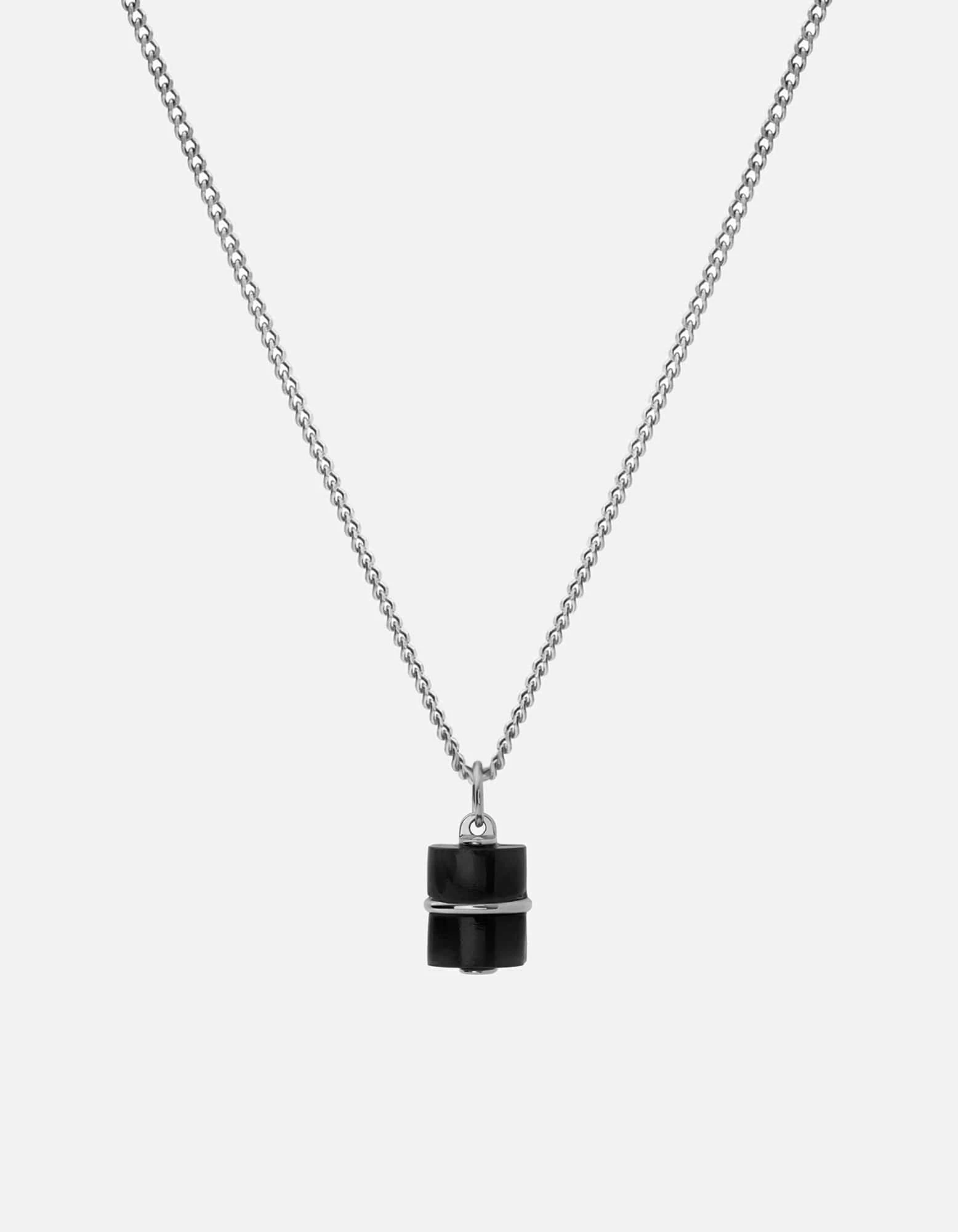 Otis Onyx Necklace, Sterling Silver 3 Otis Onyx Necklace, Sterling Silver