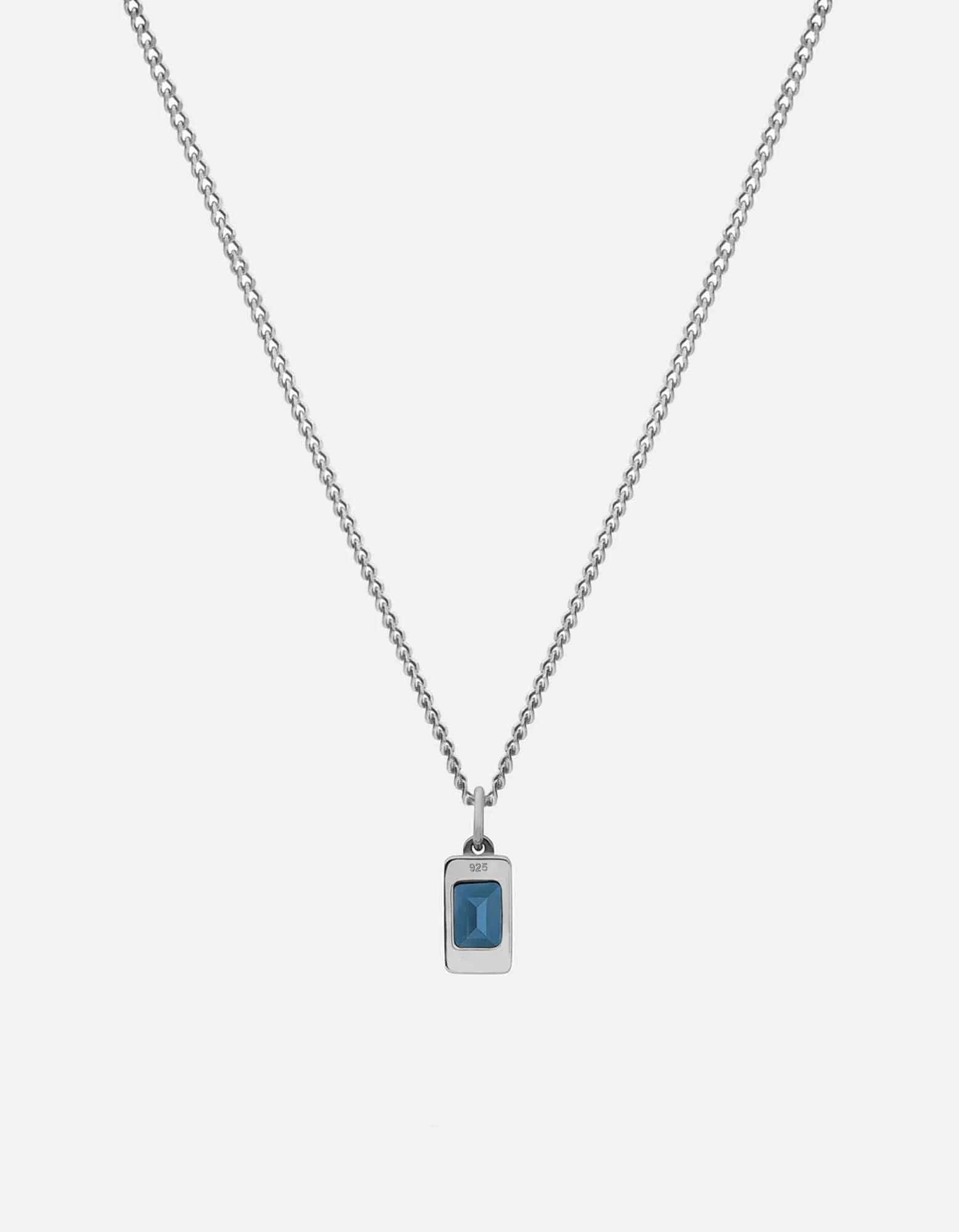 Valor Blue Topaz Necklace, Sterling Silver 4 Valor Blue Topaz Necklace, Sterling Silver - Image 2