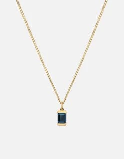 Valor Blue Topaz Necklace, Gold Vermeil