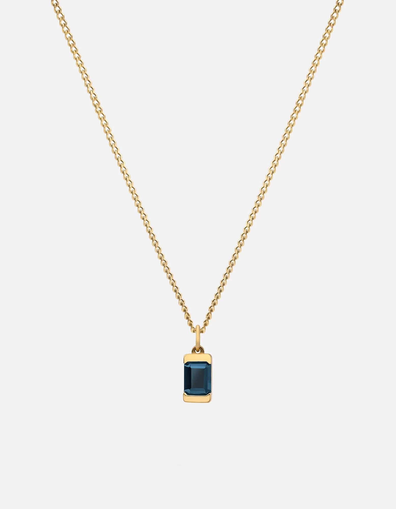 Valor Blue Topaz Necklace, Gold Vermeil 3 Valor Blue Topaz Necklace, Gold Vermeil