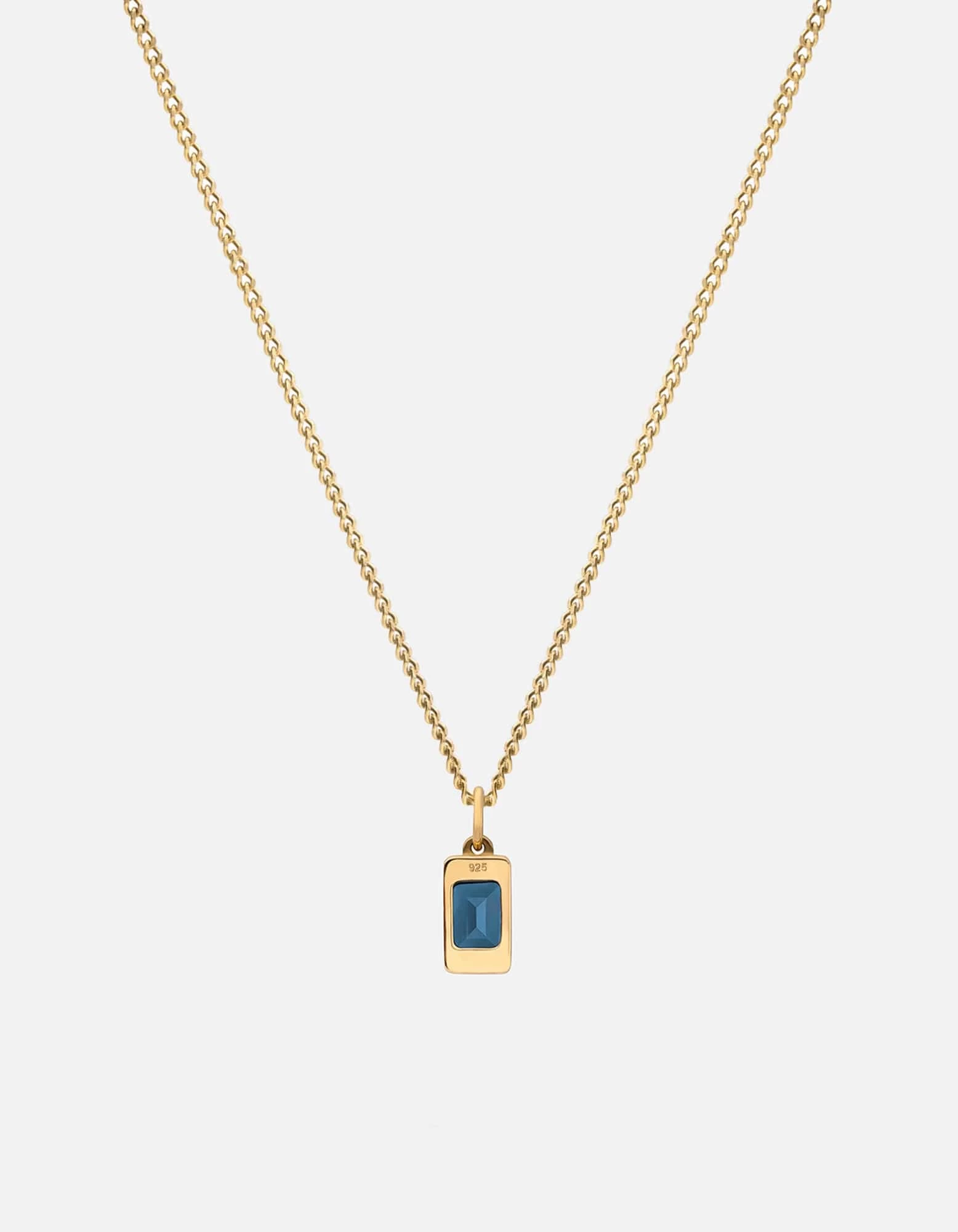 Valor Blue Topaz Necklace, Gold Vermeil 4 Valor Blue Topaz Necklace, Gold Vermeil - Image 2