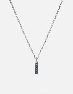 Slim Totem Topaz Necklace, Sterling Silver
