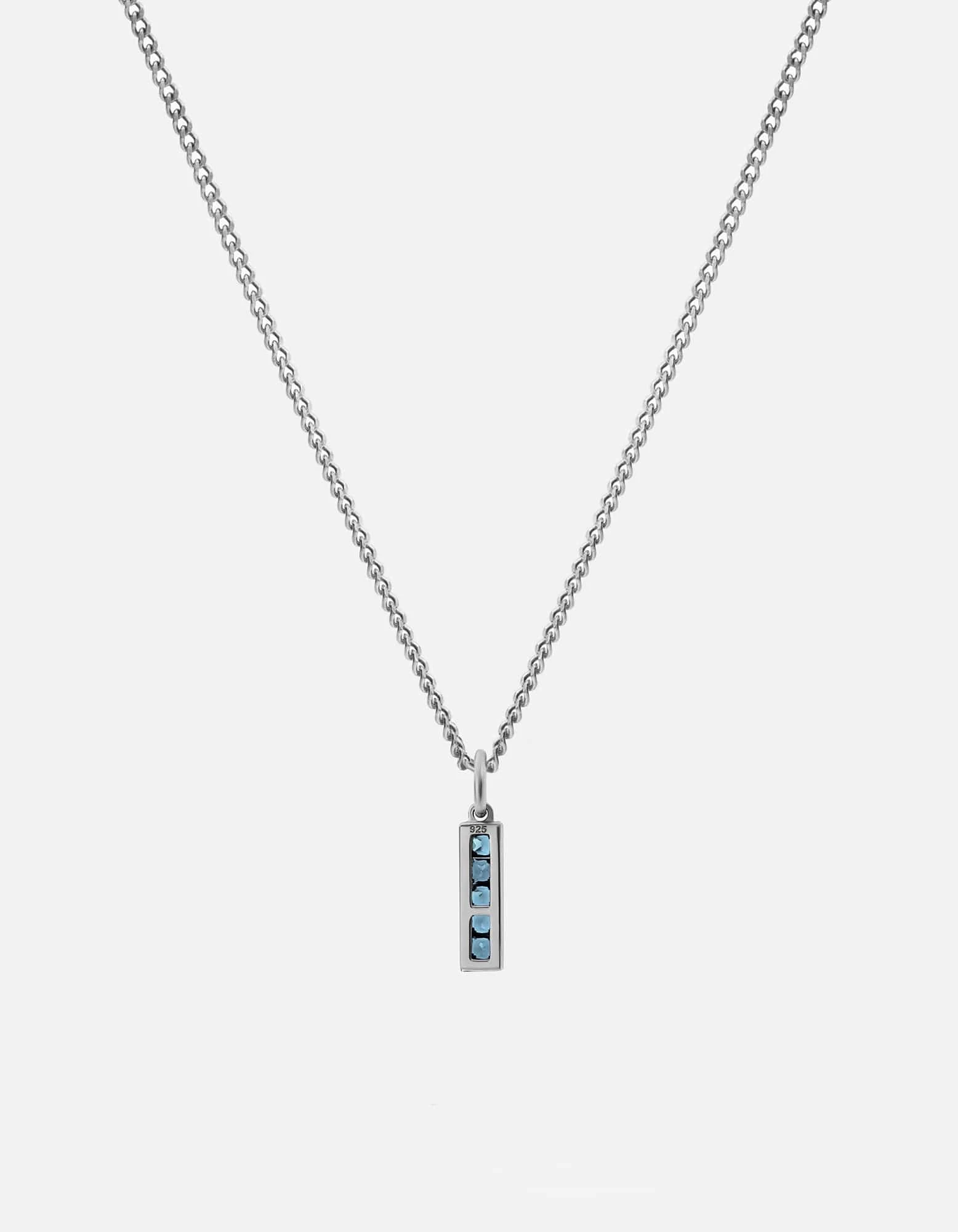 Slim Totem Topaz Necklace, Sterling Silver 4 Slim Totem Topaz Necklace, Sterling Silver - Image 2