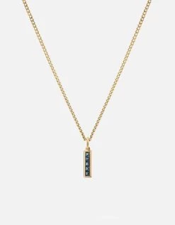 Slim Totem Topaz Necklace, Gold Vermeil
