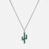 Cactus Onyx Necklace, Sterling Silver 2 Cactus Onyx Necklace, Sterling Silver -Online Fashion Accessories 103 0644 color green 01