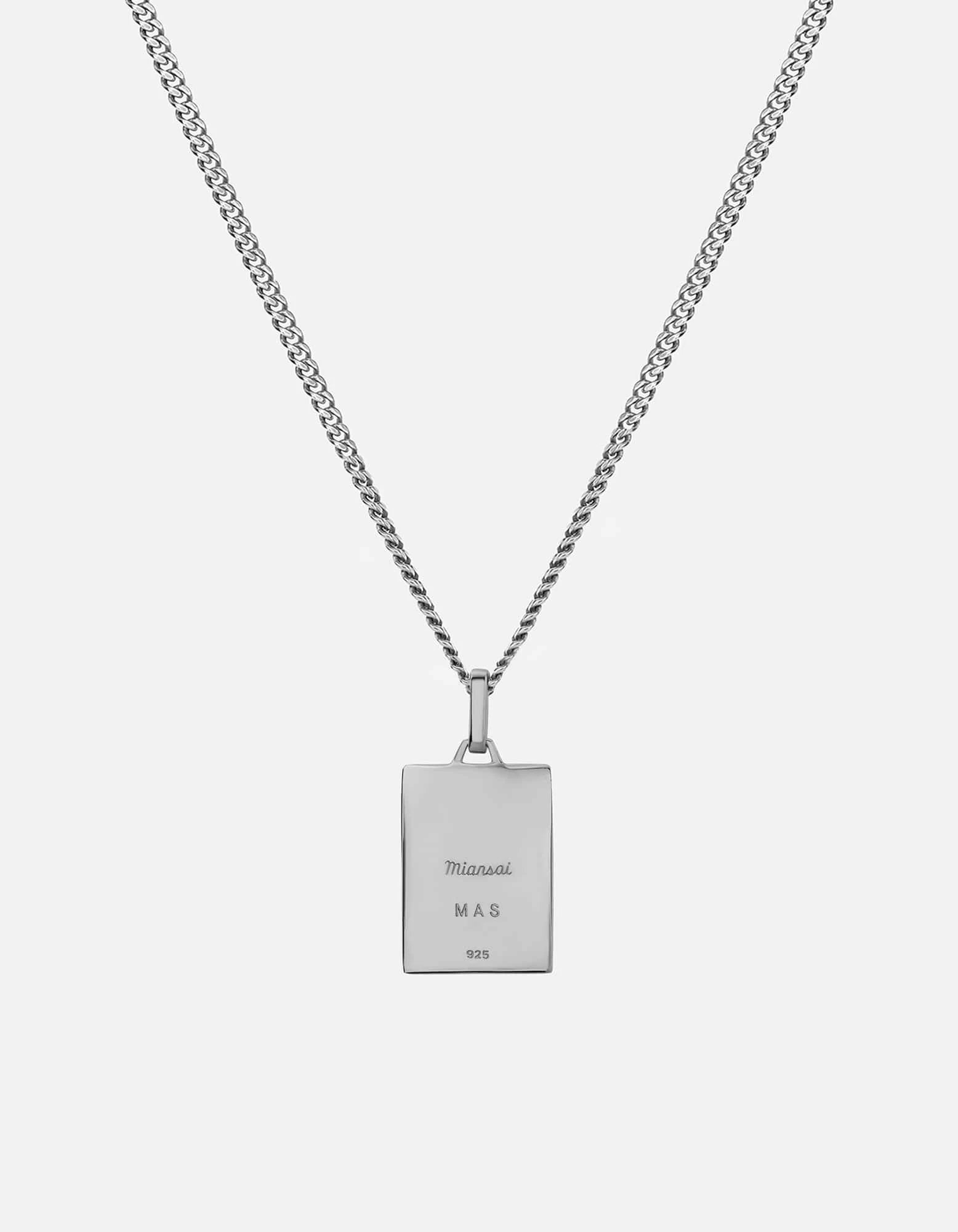 Enzo Necklace, Sterling Silver/Black 6 Enzo Necklace, Sterling Silver/Black - Image 4