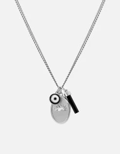 Dawn Trilogy Necklace, Sterling Silver/Black -Online Fashion Accessories 103 0663 color black 01