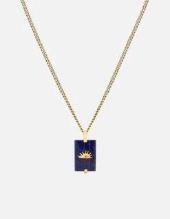 Sol Lapis Necklace, Gold Vermeil