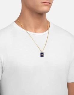 Sol Lapis Necklace, Gold Vermeil -Online Fashion Accessories 103 0665 color blue 03