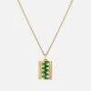 Delano Agate Necklace, Gold Vermeil -Online Fashion Accessories 103 0685 color green 01 e90d3911 e473 48b5 8774 3fe09f56a345