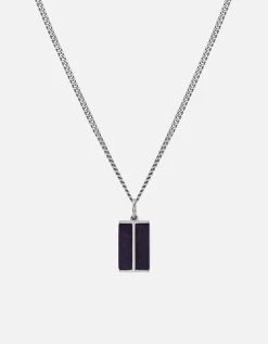 Duo Lapis Pendant Necklace, Sterling Silver