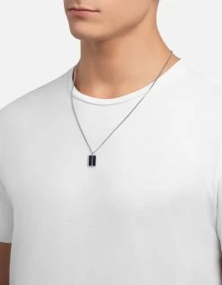 Duo Lapis Pendant Necklace, Sterling Silver -Online Fashion Accessories 103 0691 color blue 03