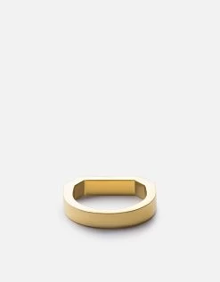 Hex Ring, Gold -Online Fashion Accessories 104 0030 color mattegold 02
