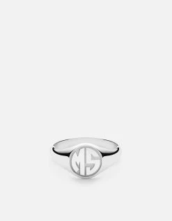 Signet Ring, Sterling Silver/3 Letter -Online Fashion Accessories 104 0166 color polishedsilver 02 2aad7a5b 21bd 4182 8792 62dc8a13681d