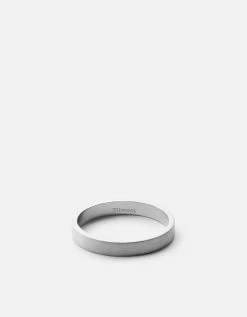3mm Silver Band, Matte Sterling Silver