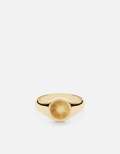 Solar Signet Ring, Gold Vermeil