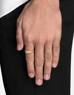 Geo Signet Diamond, Gold -Online Fashion Accessories 104 0278 color polishedgoldpave 02