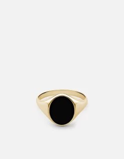 Heritage Ring, Gold Vermeil/Black