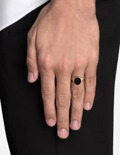 Heritage Ring, Gold Vermeil/Black 7 Heritage Ring, Gold Vermeil/Black -Online Fashion Accessories 104 0329 color black 02