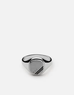 Square Step Ring, Sterling Silver/Black Enamel -Online Fashion Accessories 104 0336 color black 04 3da971fe 57f8 4f06 a9f3 7f4f7e24fe98