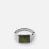 Lennox Jasper Ring, Sterling Silver -Online Fashion Accessories 104 0340 color green 01