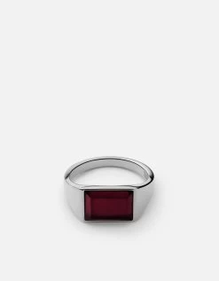 Lennox Agate Ring, Sterling Silver