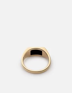 Lennox Onyx Ring, Gold 12 Lennox Onyx Ring, Gold -Online Fashion Accessories 104 0363 color 14kgoldblack 02