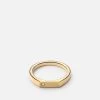 Thin Geo Diamond Ring, Gold