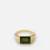 Slim Lennox Jasper Ring, Gold Vermeil -Online Fashion Accessories 104 0430 color green 01
