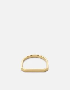 Thin Hex Ring, Gold Vermeil